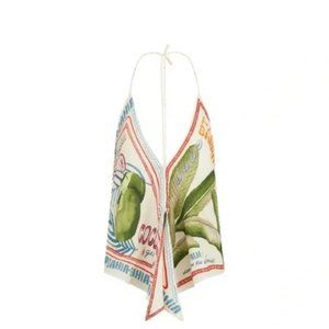 Farm Rio Our Stamps Halter Top NWT